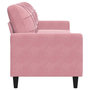 Voir la diapositive 5 : VIDAXL Canape a 3 places Rose 210 cm Velours