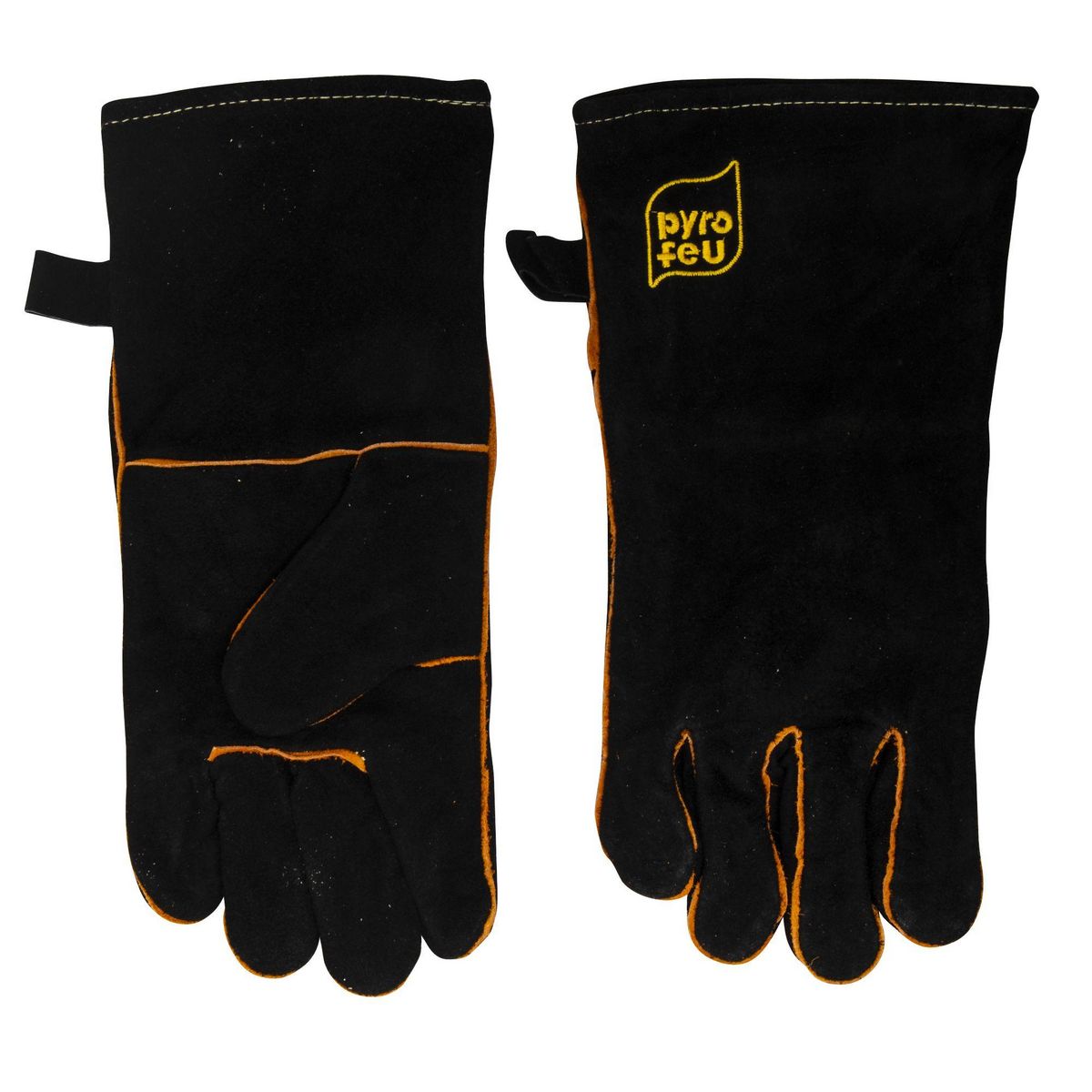 PYROFEU Paire de gants en cuir de protection anti chaleur 320g/m2