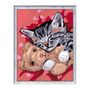 Voir la diapositive 2 : RAVENSBURGER CreArt Kids 18x24cm Chaton et son nounours, Kit de peinture par numéros Numéro d'Art, Des 9 ans, 25838, Ravensburger