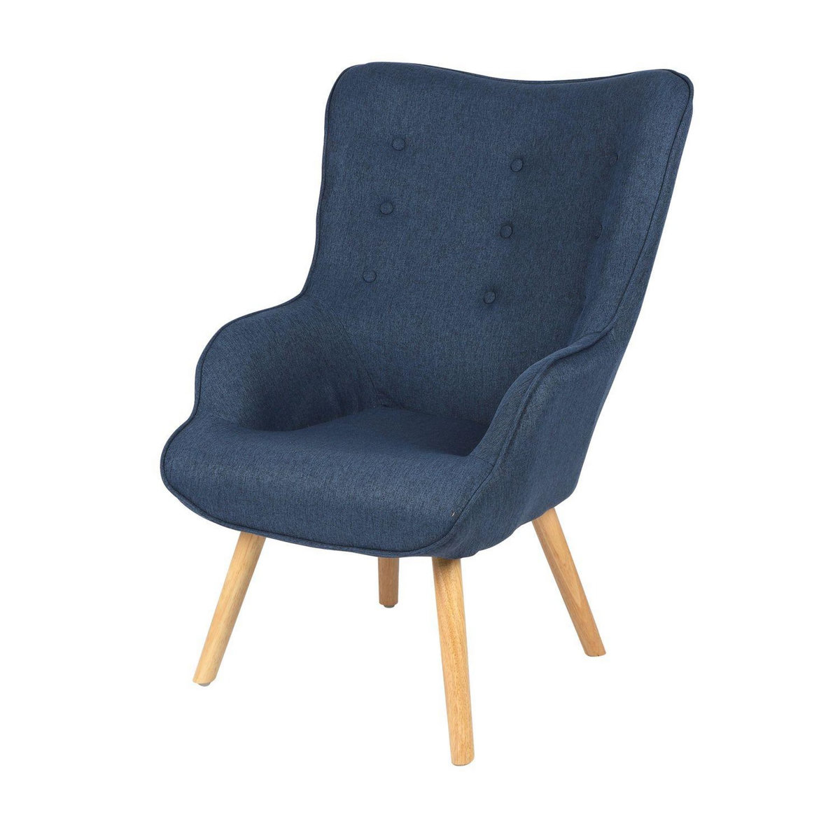 TOILINUX Fauteuil Noor avec pieds en bois