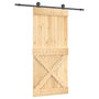 Voir la diapositive 2 : VIDAXL Porte coulissante et kit de quincaillerie 95x210 cm pin massif