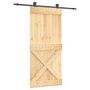 Voir la diapositive 2 : VIDAXL Porte coulissante et kit de quincaillerie 95x210 cm pin massif