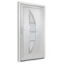 Voir la diapositive 4 : VIDAXL Porte d'entree Blanc 108x200 cm PVC