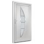 Voir la diapositive 4 : VIDAXL Porte d'entree Blanc 108x200 cm PVC