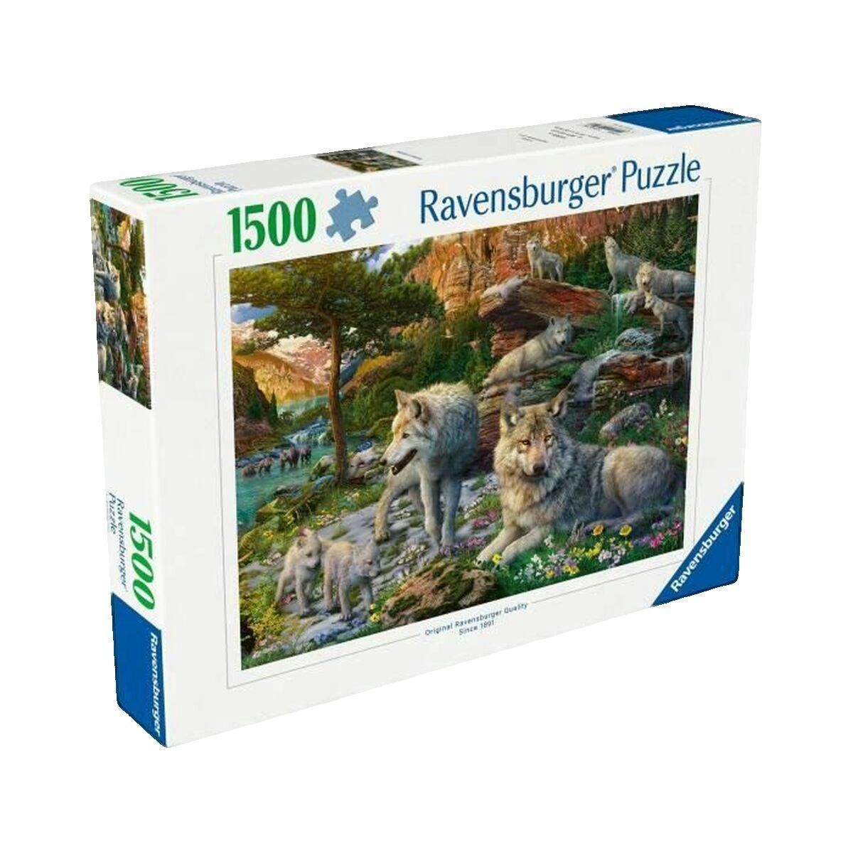 RAVENSBURGER Puzzle Ravensburger Famille de loups en forêt