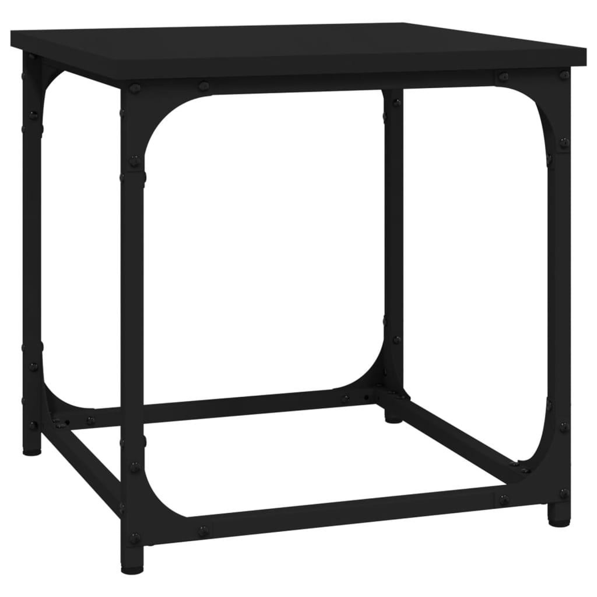Voir la diapositive 2 : VIDAXL Table d'appoint Noir 40x40x40 cm Bois d'ingenierie