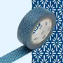 Masking Tape (MT) Masking tape bleu fleurs blanches - 1,5 cm x 7 m