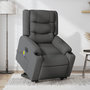 Voir la diapositive 1 : VIDAXL Fauteuil inclinable de massage electrique Gris fonce Tissu