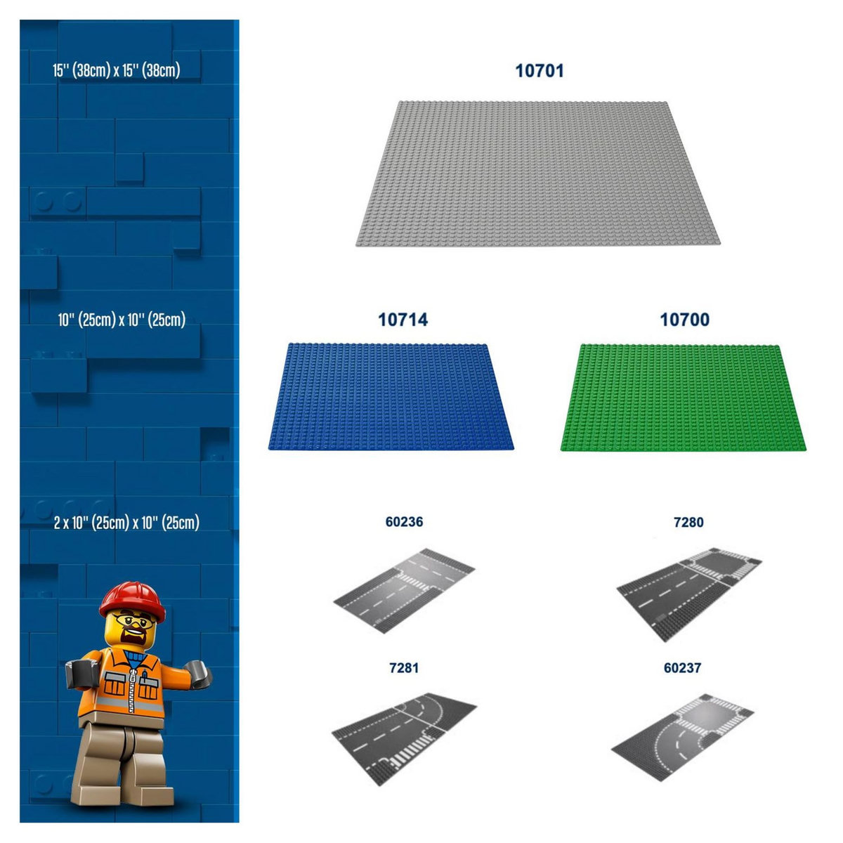 LEGO Classic 10701 - La plaque de base grise 38 x 38cm