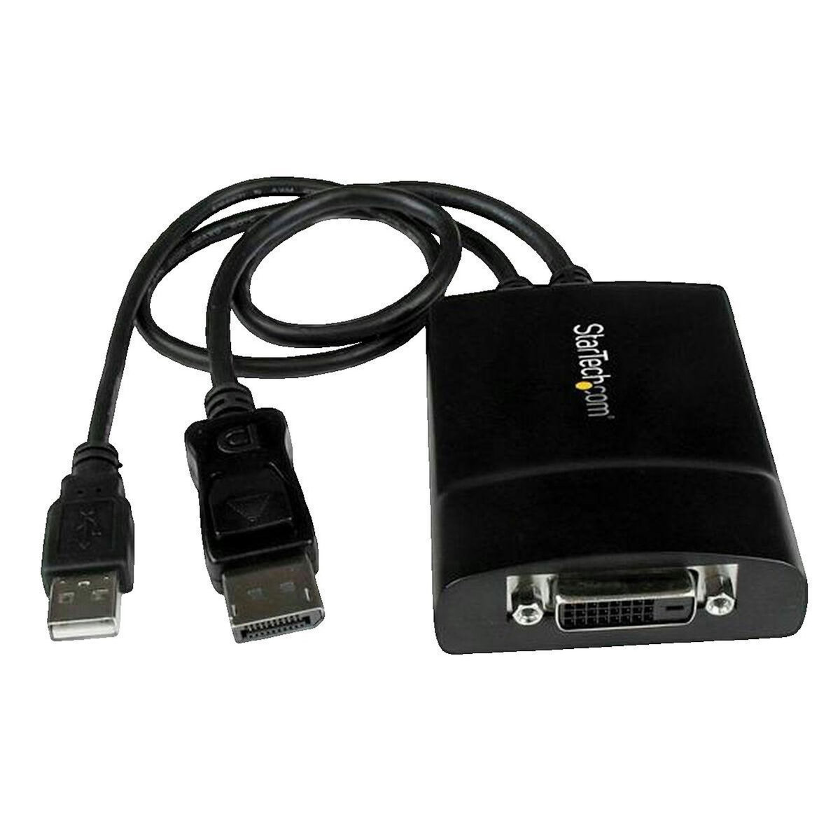 StarTech.com Adaptateur DisplayPort vers DVI StarTech.com DP2DVID2 - Adaptateur DVI-D actif USB alimenté - Résolution 2560x1600