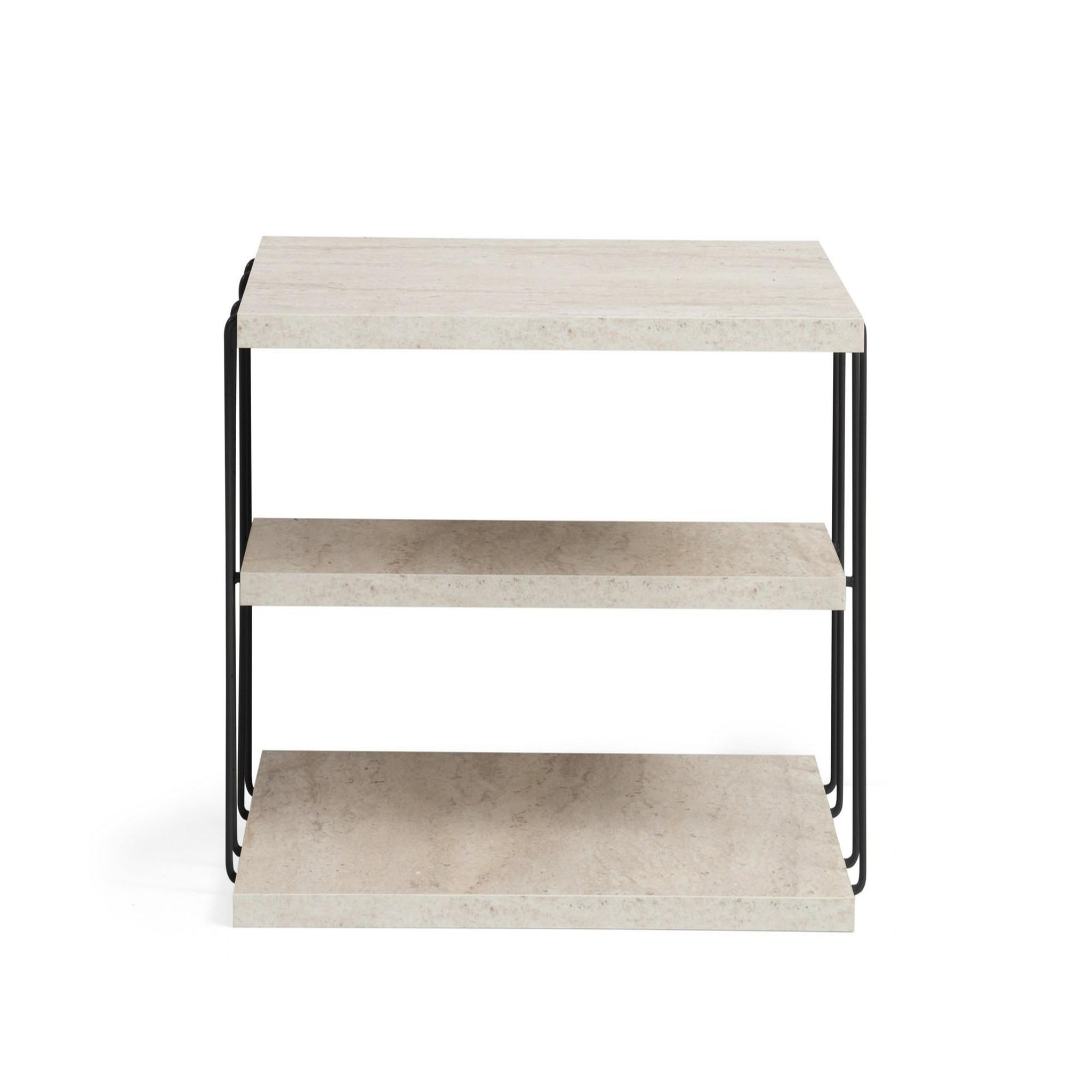 Habitat et Jardin Table d'appoint en bois  lifon  - 50 x 40 x 33 cm - noir