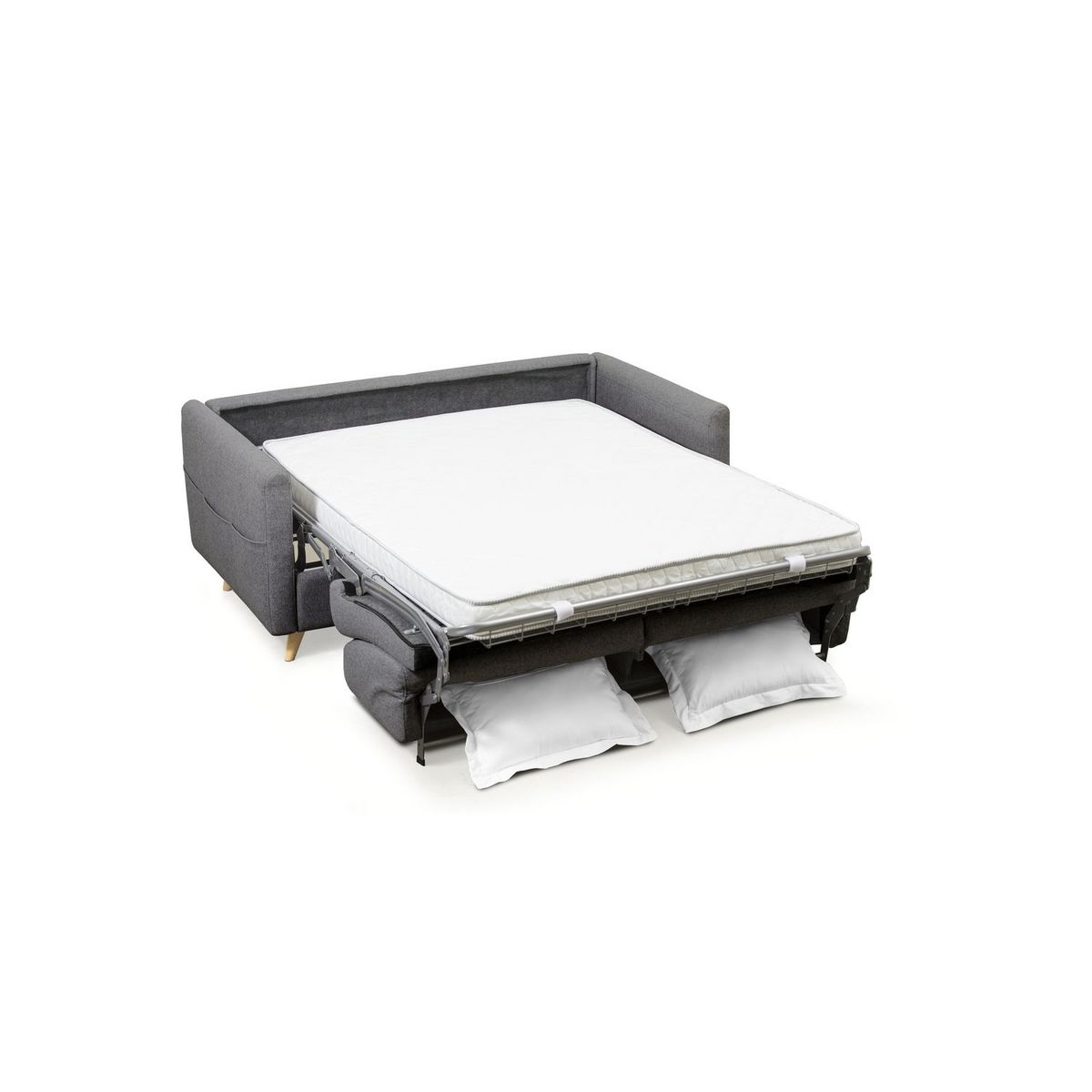 Canapé convertible  140 cm système couchage express 3 places en tissu TAMY