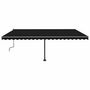 Voir la diapositive 3 : VIDAXL Auvent manuel retractable avec LED 500x300 cm Anthracite