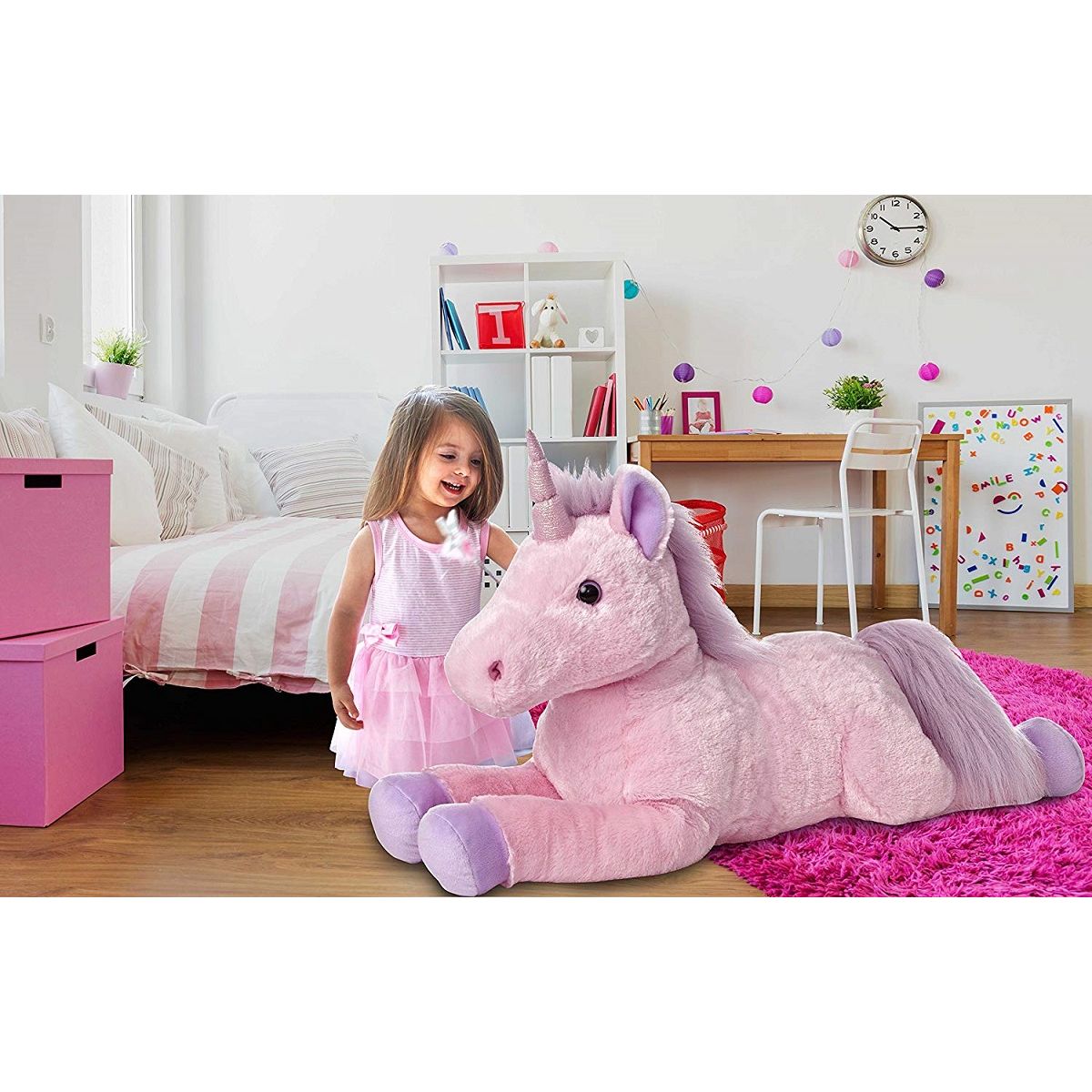 Ferry Jacques & Cie Peluche gonflable 150 cm licorne 