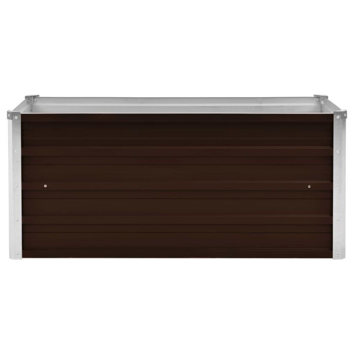 VIDAXL Lit sureleve de jardin Marron 100x40x45 cm Acier galvanise