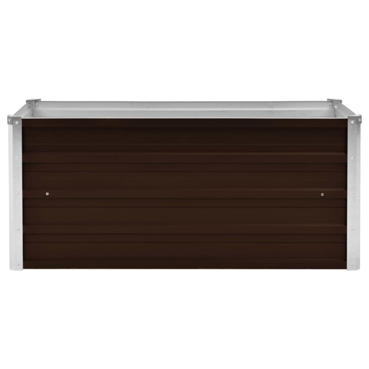 VIDAXL Lit sureleve de jardin Marron 100x40x45 cm Acier galvanise