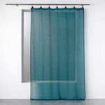 Paris Prix Rideau Voilage à Anneaux  Linka  140x240cm Bleu