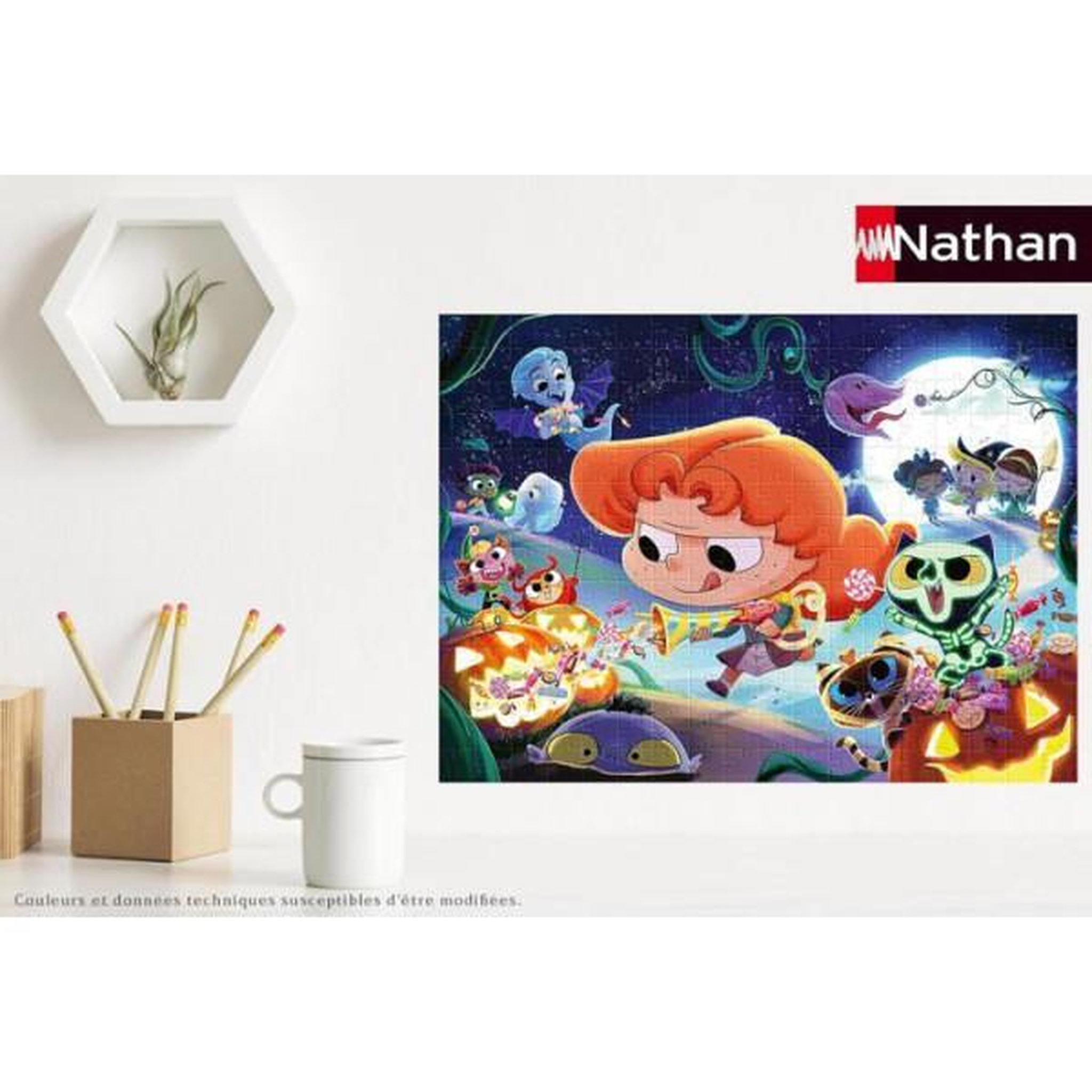 Voir la diapositive 4 : Nathan Puzzle - nathan - halloween avec mortelle adèle - 250 pièces - 49 x 36 cm - dès 6 ans