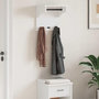 Voir la diapositive 3 : VIDAXL Porte-manteau mural SANDNES blanc 43x30x42 cm bois massif pin