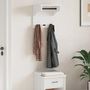 Voir la diapositive 3 : VIDAXL Porte-manteau mural SANDNES blanc 43x30x42 cm bois massif pin
