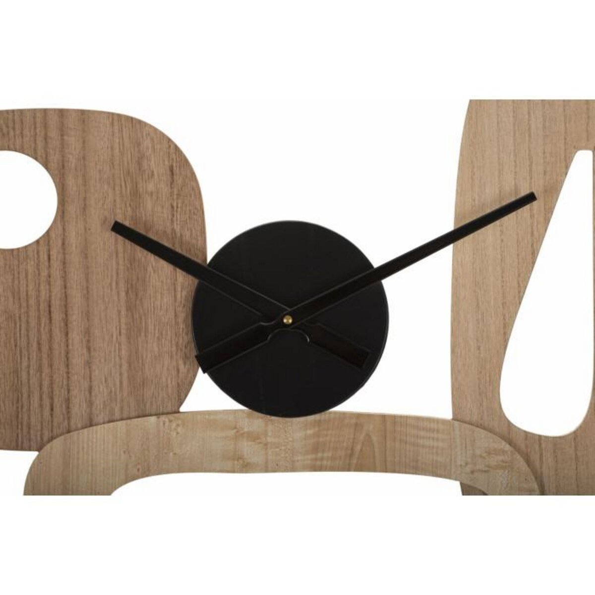 Paris Prix Horloge Murale Design  Mot  60cm Naturel & Noir