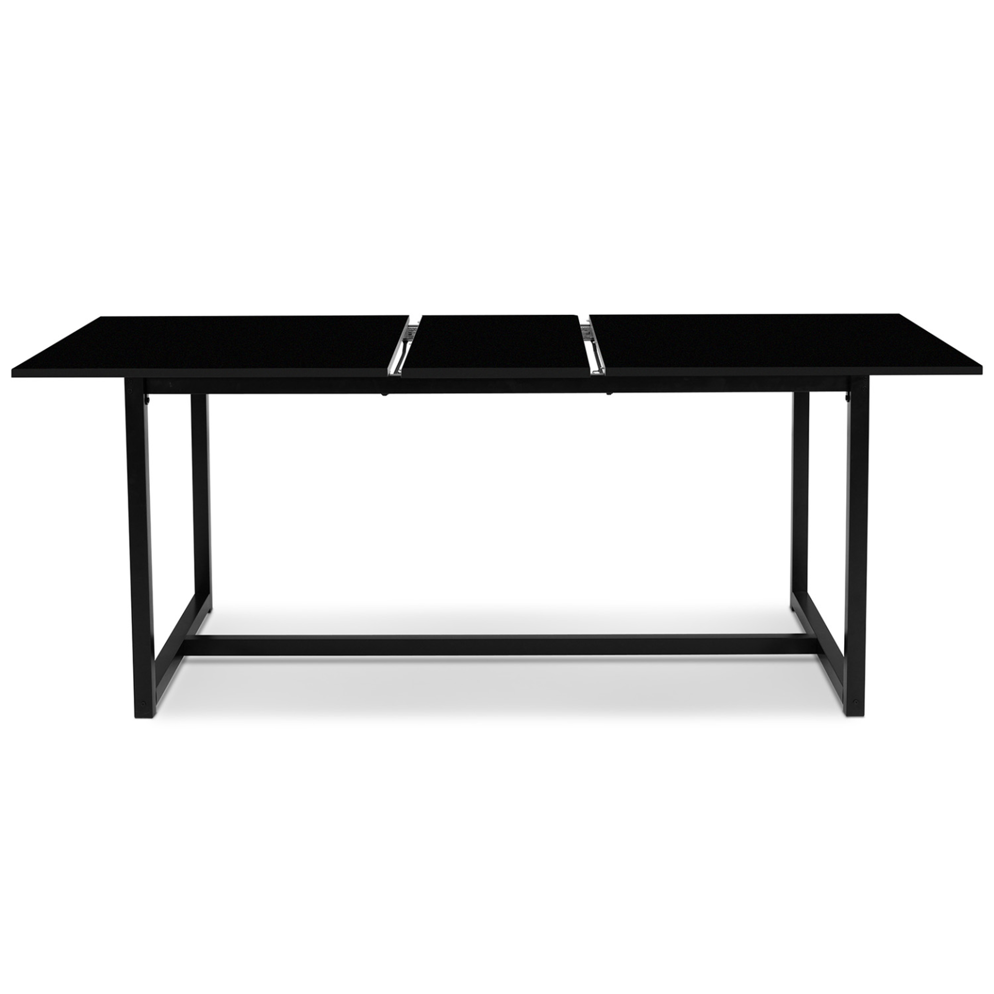 Voir la diapositive 3 : ID MARKET Table à manger extensible rectangle delson 6-10 personnes design industriel 160-200 cm