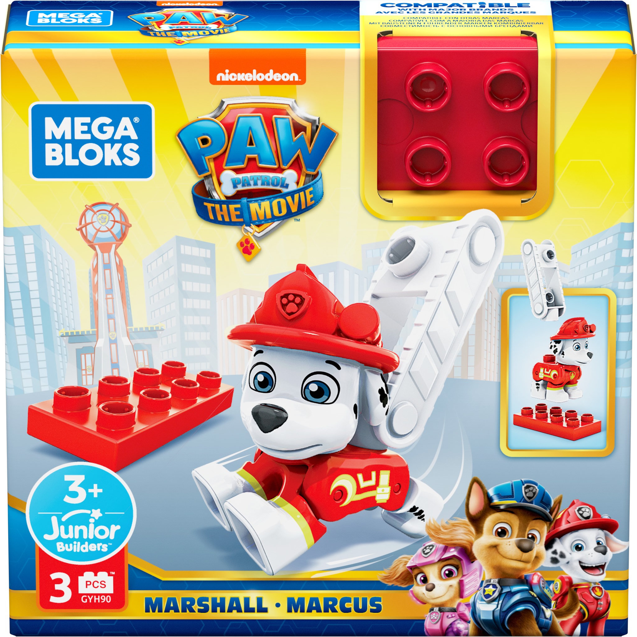 Voir la diapositive 1 : MATTEL La Pat Patrouille Marcus Mega Blocks 