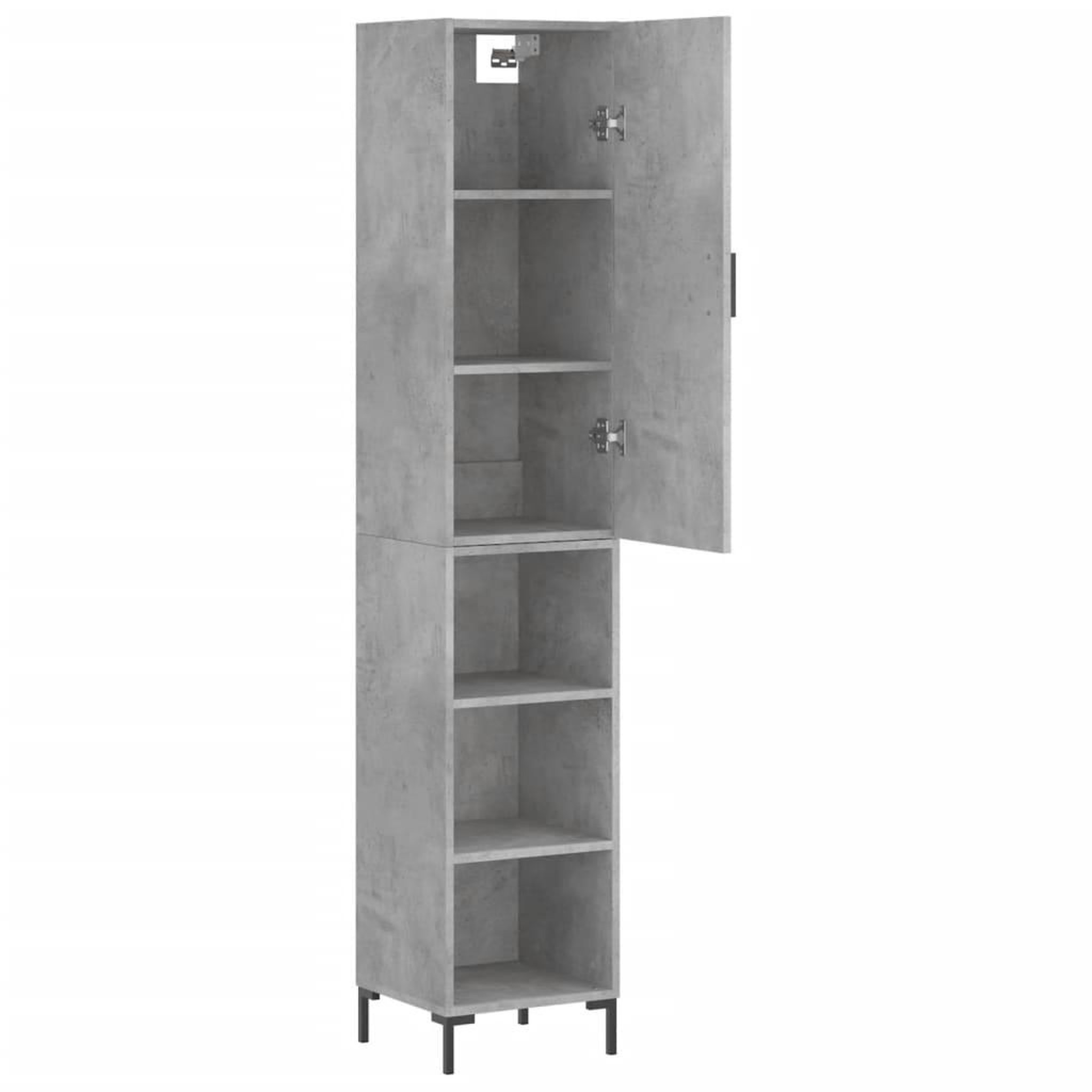 Voir la diapositive 4 : VIDAXL Buffet haut Gris beton 34,5x34x180 cm Bois d'ingenierie