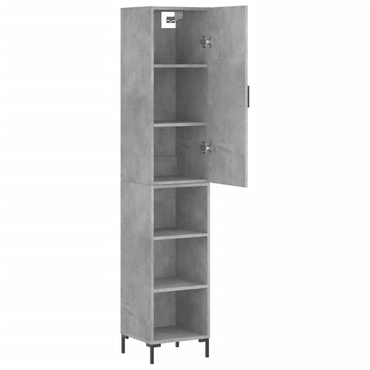 VIDAXL Buffet haut Gris beton 34,5x34x180 cm Bois d'ingenierie