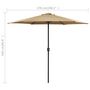 Voir la diapositive 6 : VIDAXL Parasol de jardin et mat en aluminium 270x246 cm Taupe