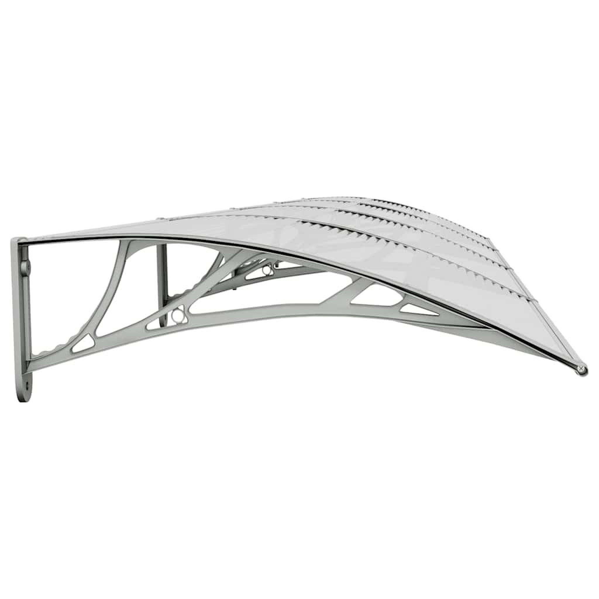 Voir la diapositive 5 : VIDAXL Auvent de porte Gris et transparent 400x75 cm Polycarbonate