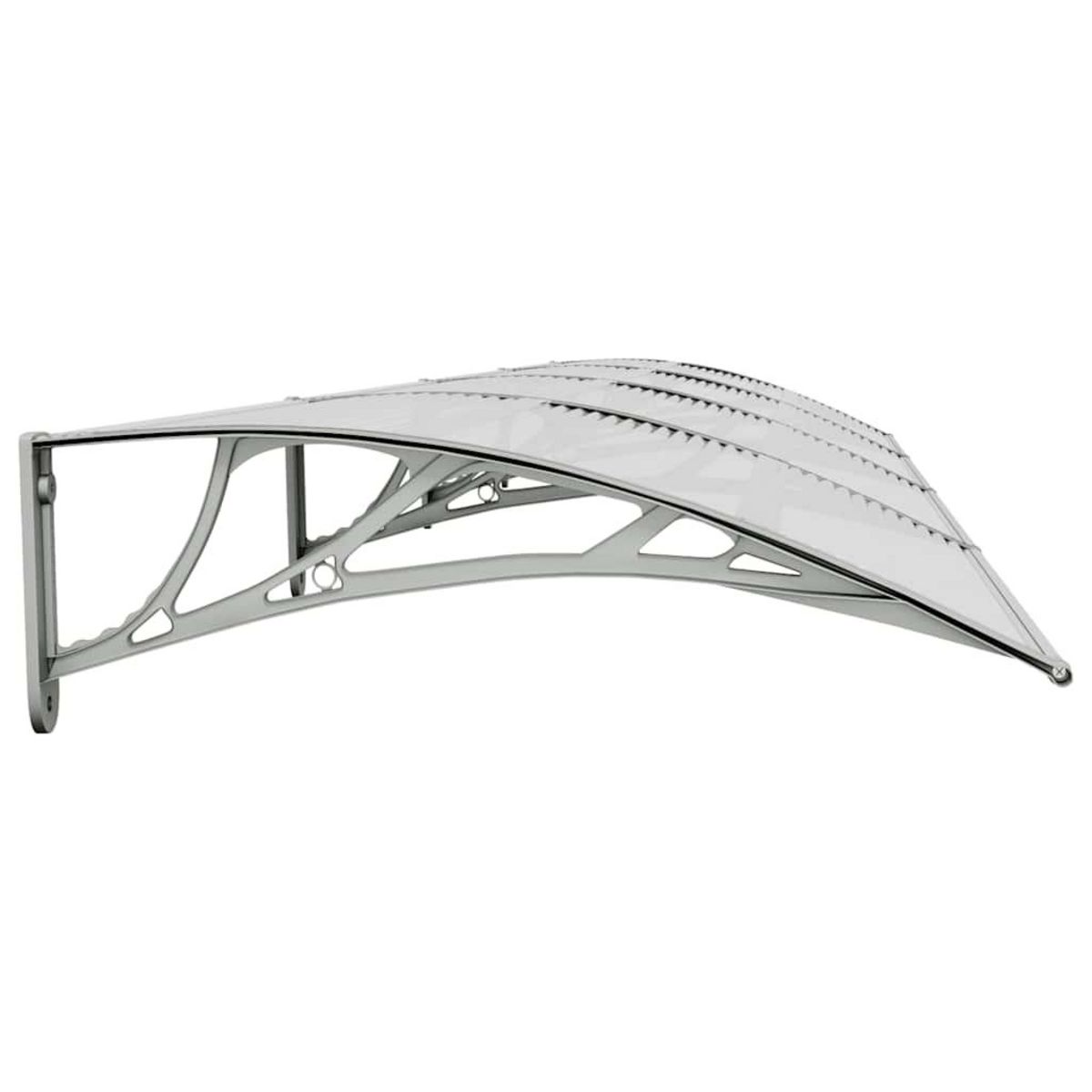 VIDAXL Auvent de porte Gris et transparent 400x75 cm Polycarbonate