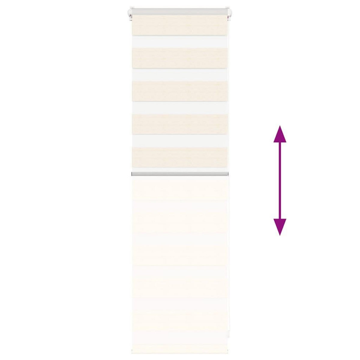 VIDAXL Store zebre beige marbre largeur du tissu 45,9 cm polyester