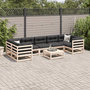 Voir la diapositive 3 : VIDAXL Salon de jardin 8 pcs avec coussins bois de pin massif