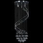 Voir la diapositive 3 : VIDAXL Plafonnier avec perles de cristal Argente Spirale G9