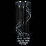 Voir la diapositive 3 : VIDAXL Plafonnier avec perles de cristal Argente Spirale G9