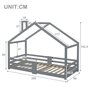 Voir la diapositive 4 : MERAX Lit cabane enfant 90 x 200 cm avec sommier