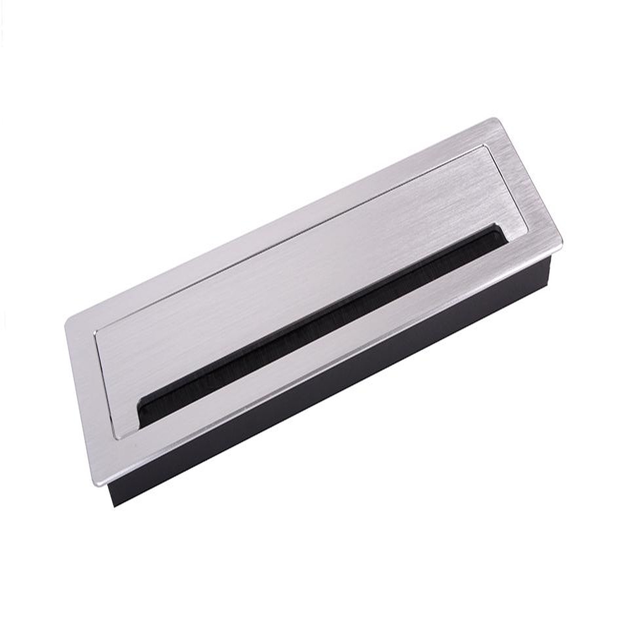 CENTRALE BRICO Passe-câble avec amortisseur alu 300x90x28mm alu brossé