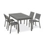 Voir la diapositive 2 : Paris Prix Ensemble Table de Jardin Extensible & 4 Chaises  Dania & Stockholm  160-210cm Anthracite