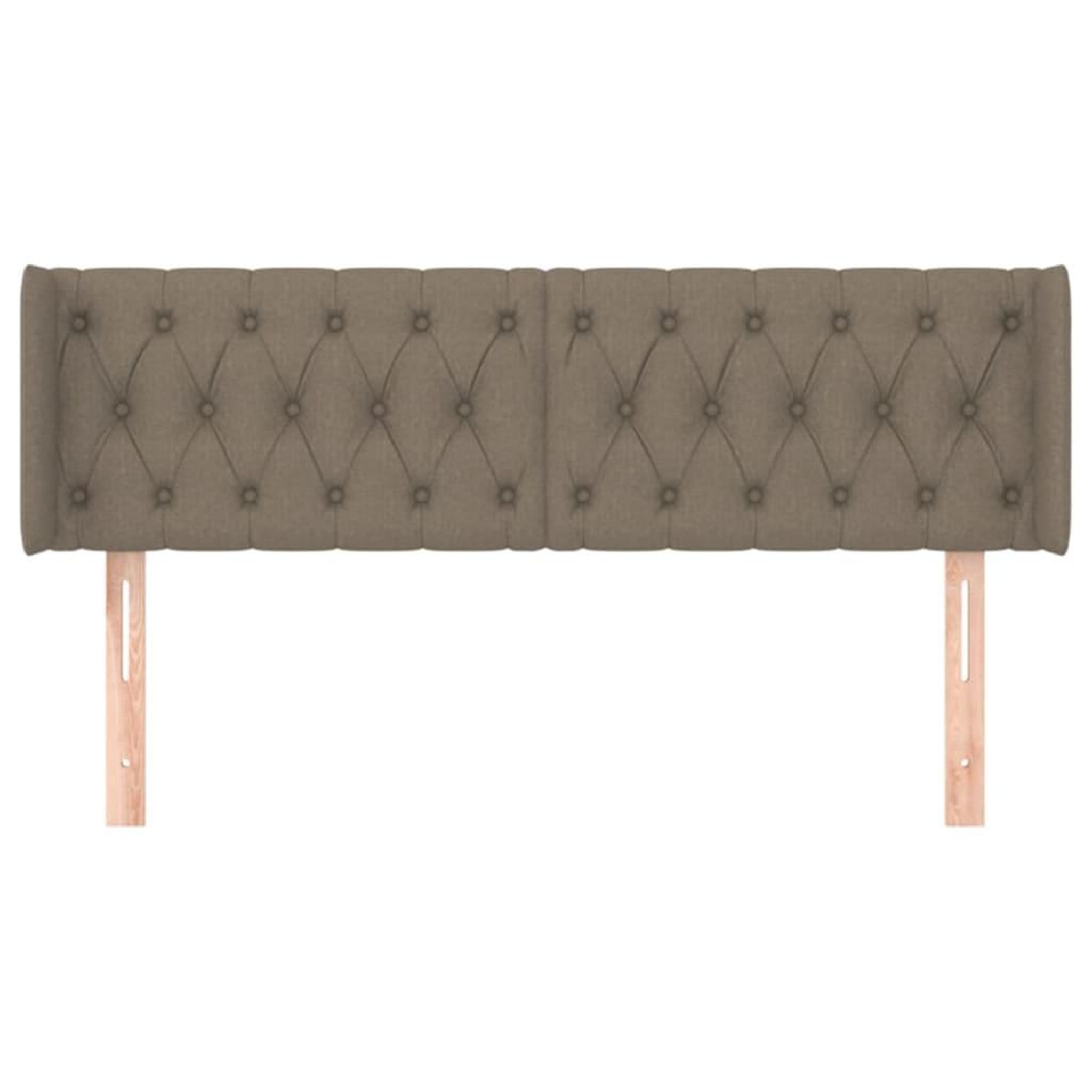 Voir la diapositive 3 : VIDAXL Tete de lit avec oreilles Taupe 147x16x78/88 cm Tissu