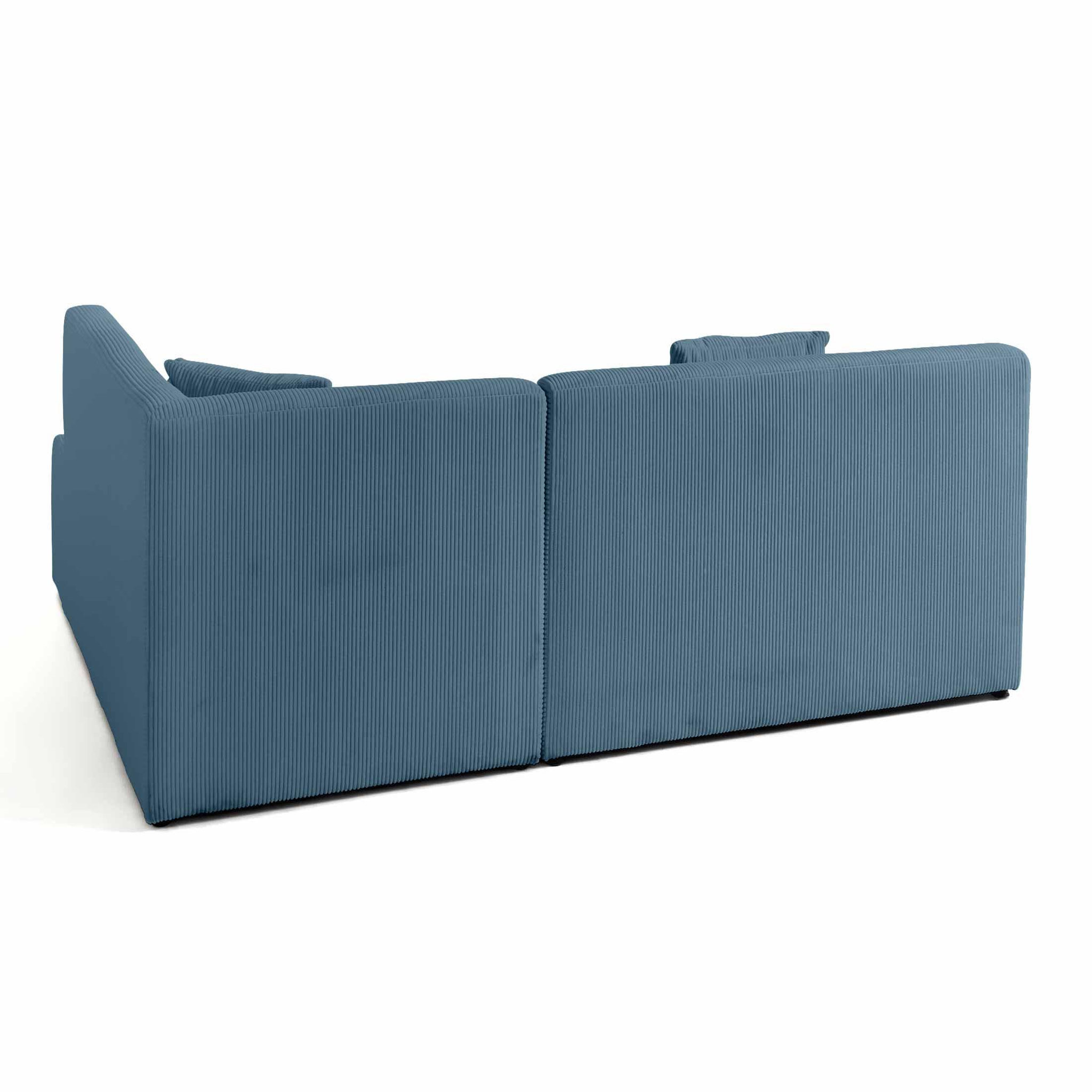 Voir la diapositive 4 : LISA DESIGN Onyx - canapé modulable d'angle droit - 5 places - en velours côtelé