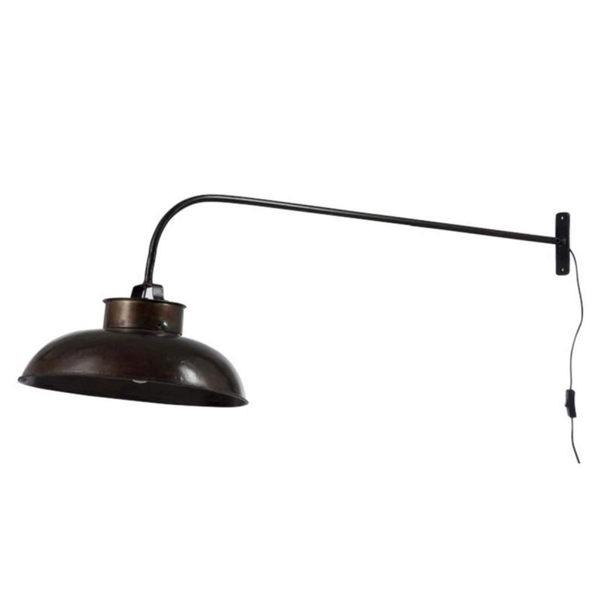J-LINE Lampe Murale en Métal  Lounge  100cm Noir