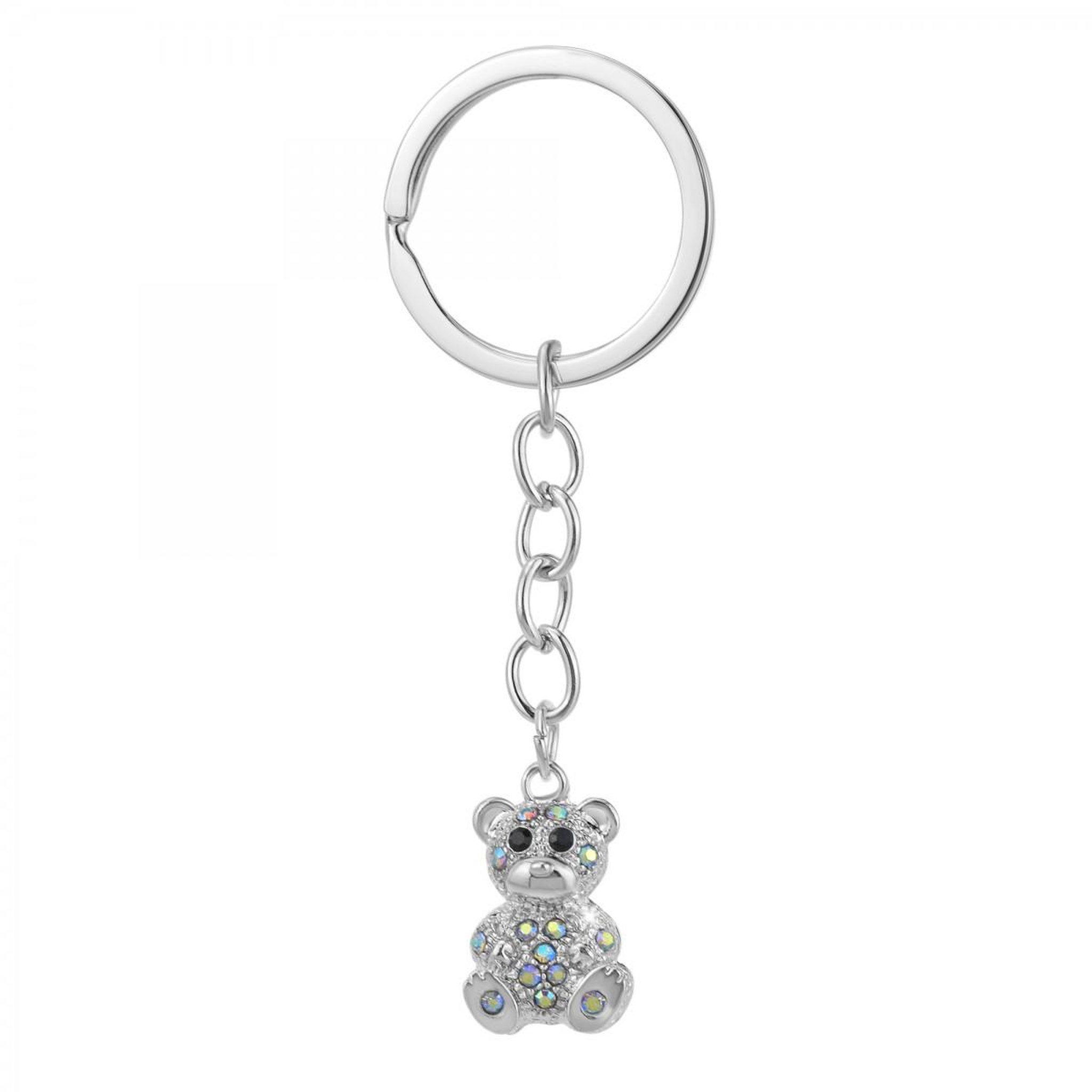SC CRYSTAL Porte-clé ourson orné de  zirconium