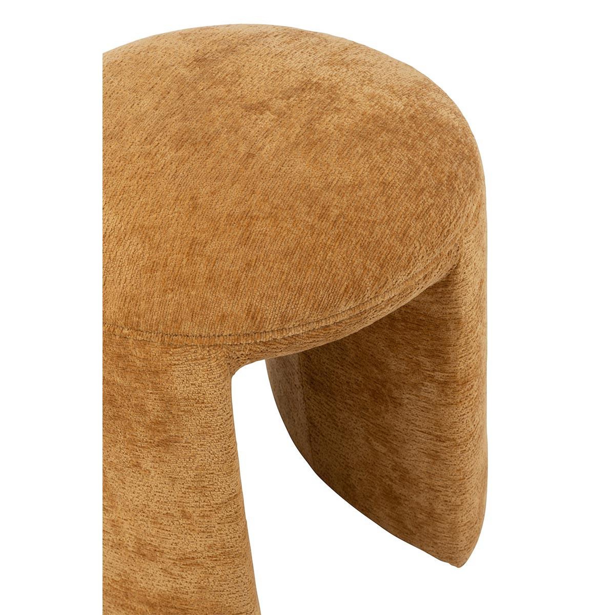 Voir la diapositive 5 : J-LINE Pouf rond design  anise  44cm ocre