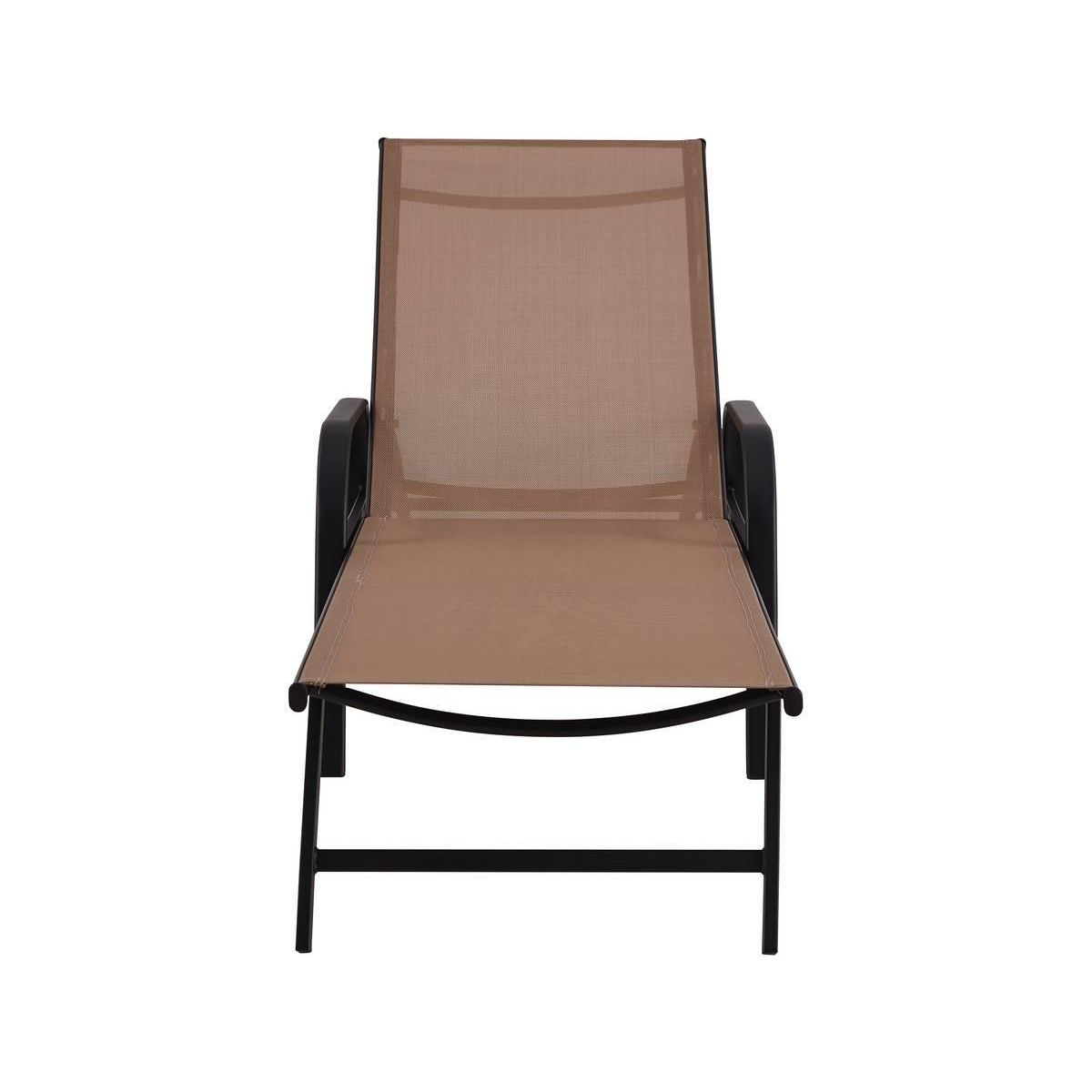 Habitat et Jardin Lot de 2 Bains de soleil en métal  Farniente  - Taupe