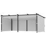 Voir la diapositive 4 : OUTSUNNY Pergola coulissante rétractable 3 x 6 m 4 rideaux latéraux amovibles alu métal toile gris