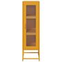 Voir la diapositive 5 : VIDAXL Buffet haut jaune moutarde 36x39x123 cm acier lamine a froid