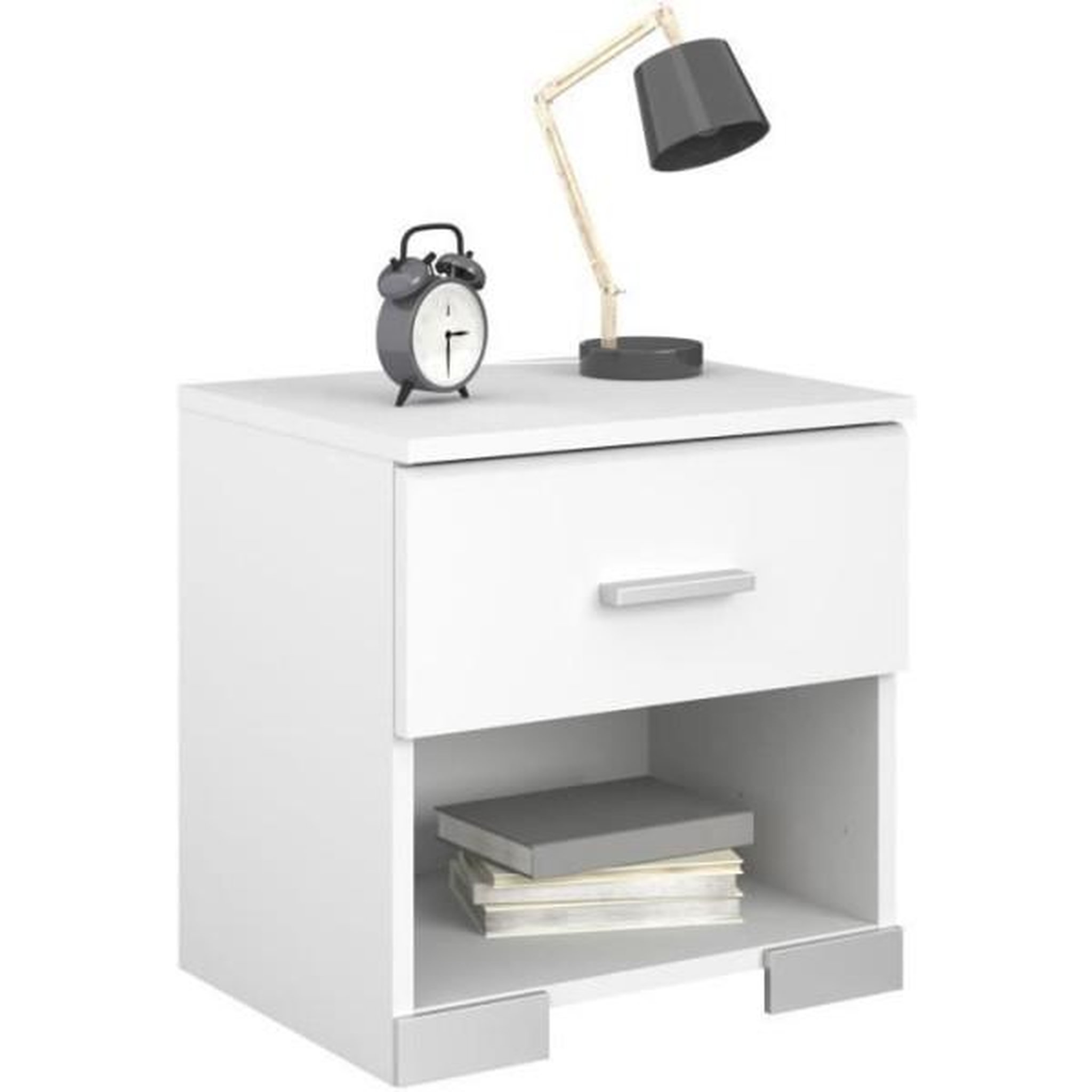 Voir la diapositive 3 : PARISOT Chambre complete enfant 3 pieces ZODIAC - Lit + chevet + bureau - Décor blanc - PARISOT