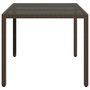 Voir la diapositive 5 : VIDAXL Table de jardin avec dessus en verre marron resine tressee
