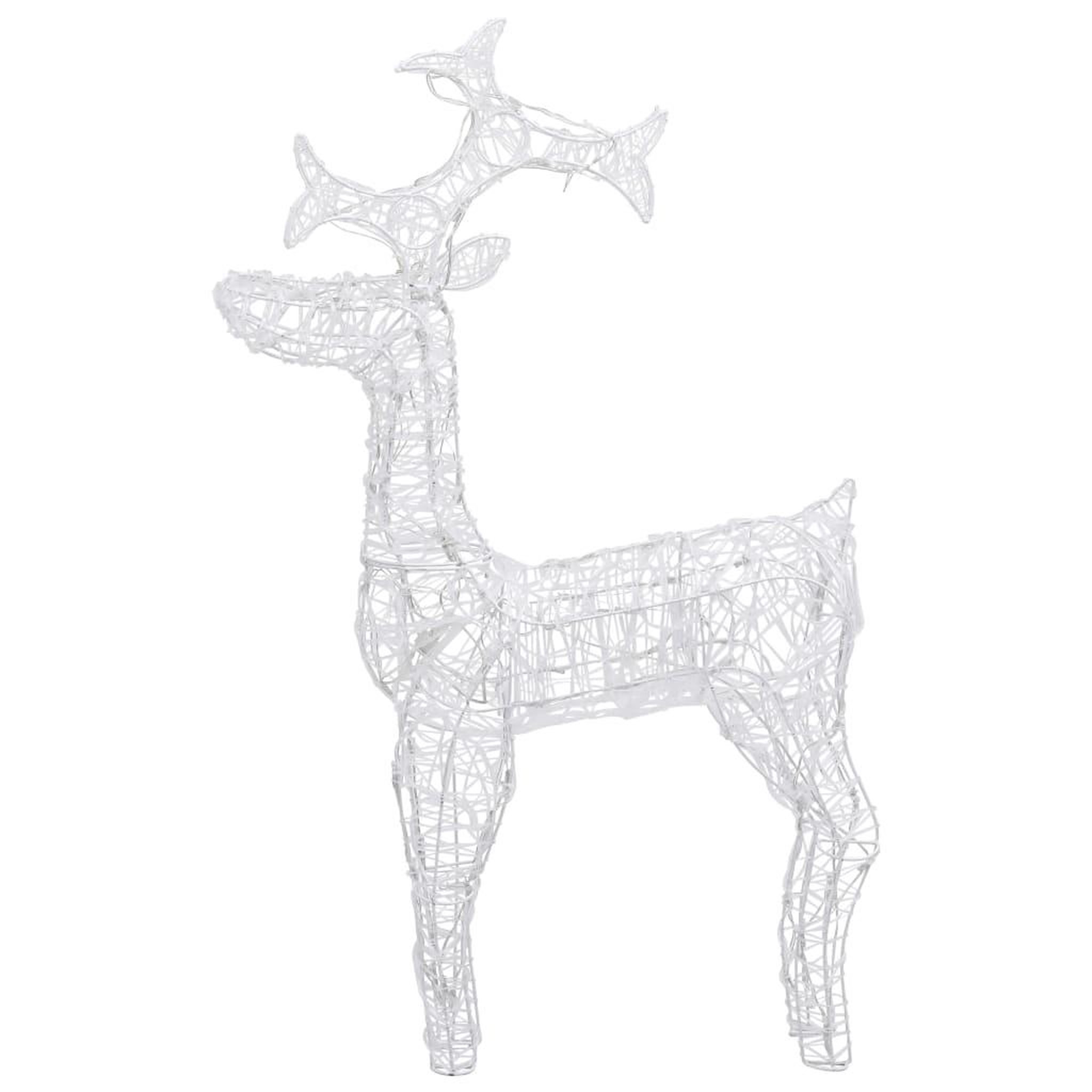Voir la diapositive 4 : VIDAXL Renne de decoration de Noël 90 LED 60x16x100 cm Acrylique